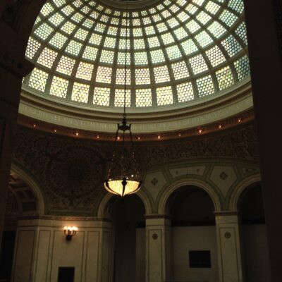 Preston Bradley Hall in the Cultural Center, formerly the library's receiving room